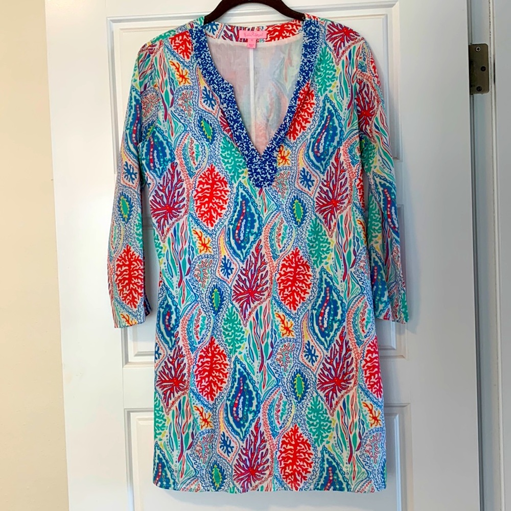 Beautiful, colorful Lily Pulitzer Swim Cover-up can be worn as shirt too!!